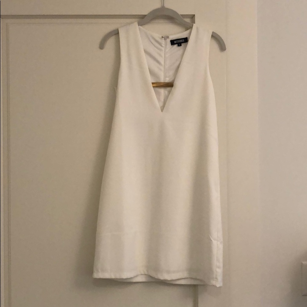 White Dress with Gold Embellishment